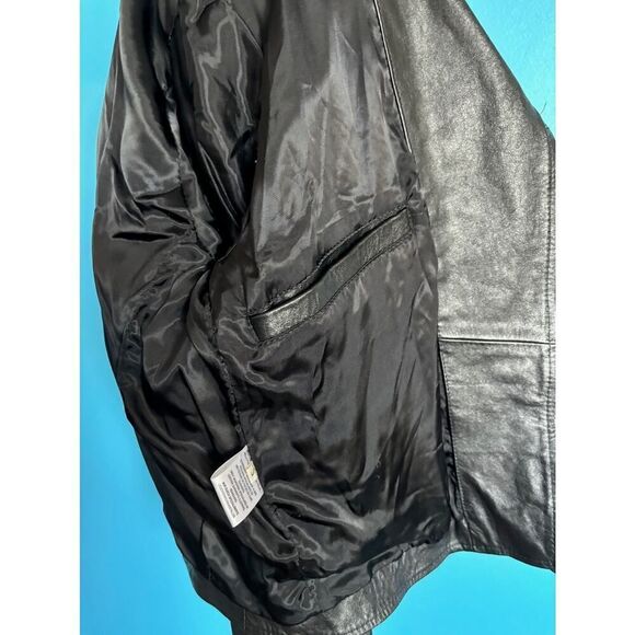 NWOT Made in ITALY RE/Done Black Leather 80s Moto Jacket Lined 4 Ext Pockets S - Picture 15 of 16